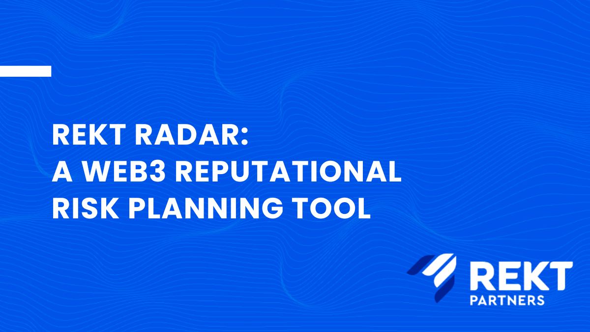 REKT RADAR risk planning tool header image